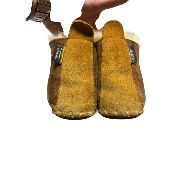 L.L. Bean Wicked Good Slippers Shearling Lined Brown-sz 9 - Picture 4 of 8